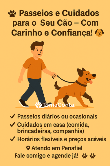 🐾 Cuidador e Passeador de Cães – Confiança, Carinho e Diversão Garantida! 🐶